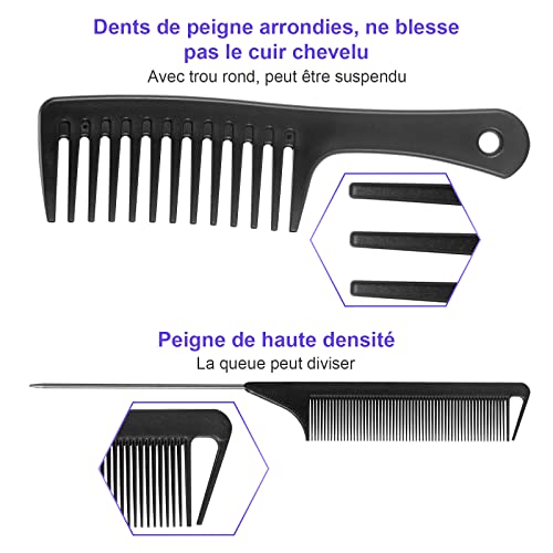 16PCS Peine para Cabello Cepillo Desenredante Cepillo para Pelo Rizado Cepillo de Pelo Rizo Peine Peluquería Para Cabello Rizado Peine Pelo Largo Grueso Peine Desenredar Rizos sin Dolor Mujer Hombre