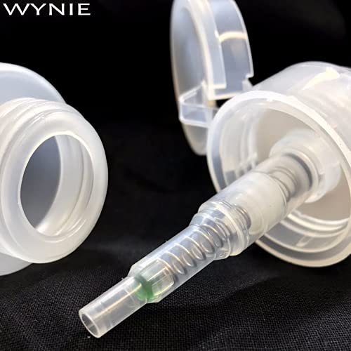 2 pcs Botella dispensadora de acetona Bomba para quitaesmalte de uñas Dispensador de líquido con tapa Botella transparente vacía Rellenable para cosméticos 150 ml