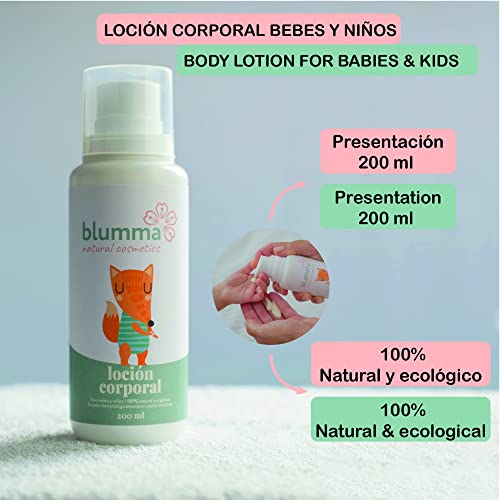 200 ml - Crema hidratante bebe y niños 100% natural. Karite, aceite de almendras dulces, caléndula y albaricoque - Piel sana, suave e hidratada.