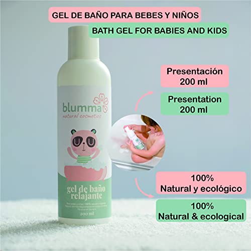 200 ml - Gel de baño natural y ecológico para bebés y niños . Aceite de calendula, manzanilla y aceite esencial de mandarina. - Aporta suavidad e hidratación