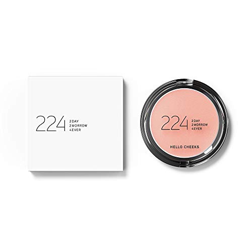 224 Cosmetics Colorete Hello Cheeks - natural, vegano , no testada en animals - feel good fórmula , sin parabeno y silicona - Melocotón