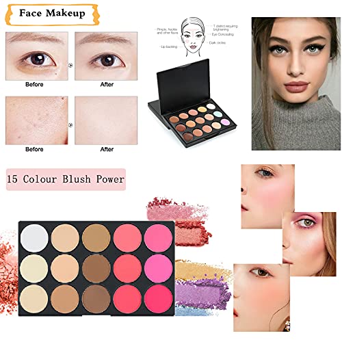 26 Piezas Juego de Maquillaje profesional, Paquete De Cosmético Todo En Uno con Sombras De Ojos Corrector lápiz Labial Etc, Kit De Regalo De Maquillaje - Adecuado para Mujeres y Niñas#6