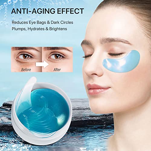 30 pares Máscara para los ojos, Parches para los ojos, parches de ojos antienvejecimiento, Ojos Parches, Contorno de Ojos Antiarrugas, Anti edad para ojeras