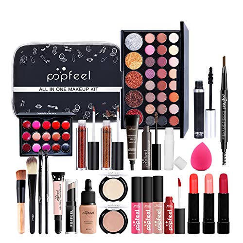 30 Piezas Juego de Maquillaje profesional, Paquete De Cosmético Todo En Uno con Sombras De Ojos Corrector lápiz Labial Etc, Kit De Regalo De Maquillaje - Adecuado para Mujeres y Niñas#4