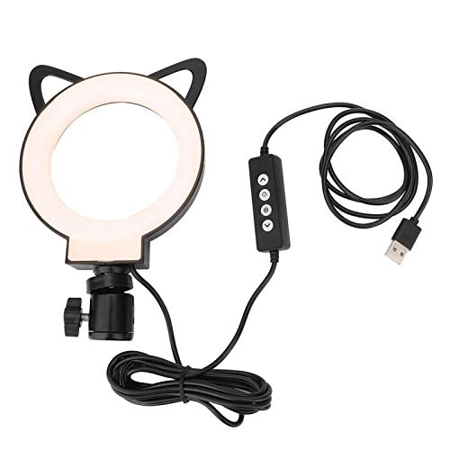 3000 6000 K lámpara de pie con relleno de anillo + luz de relleno para selfies para mujeres y hombres y blog de salón y belleza maquillaje vide, luz de relleno LED portátil, luces de clip, iluminació