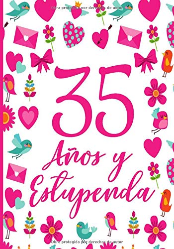 35 Años y Estupenda: Regalo de Cumpleaños 35 Años Para Mujer Planificador Agenda Tareas Diarias