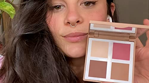 3INA Maquillaje – Libre de crueldad – Vegano – La paleta de cara mate – 4 tonos de contorno para cara, ojos y labios – Paleta de contorno – Fácil de mezclar – Hecho en Europa