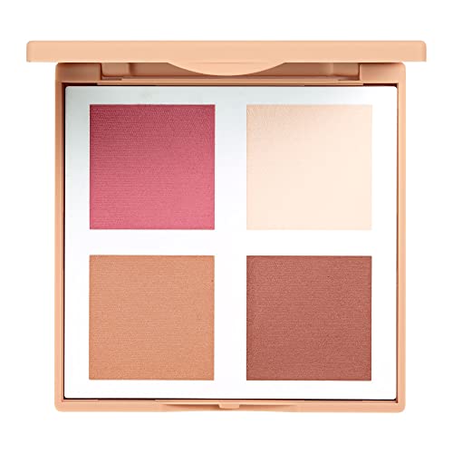 3INA Maquillaje – Libre de crueldad – Vegano – La paleta de cara mate – 4 tonos de contorno para cara, ojos y labios – Paleta de contorno – Fácil de mezclar – Hecho en Europa