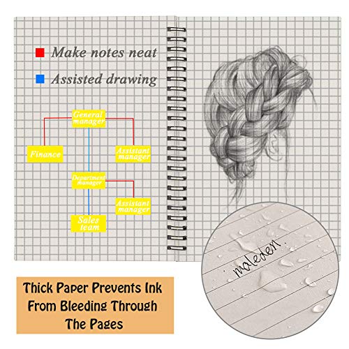 4 paquetes de cuadernos cuadrados en espiral A5 con cubierta de papel kraft para cuadernos a granel, 100 páginas/50 hojas, 21 x 14 cm planificador de notas almohadillas
