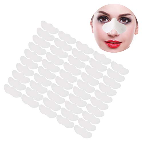 50pcs Mascarilla para la nariz, Eliminación de puntos negros Tiras de poros Herramientas de limpieza profunda Mascarillas para pelar la nariz Blanco