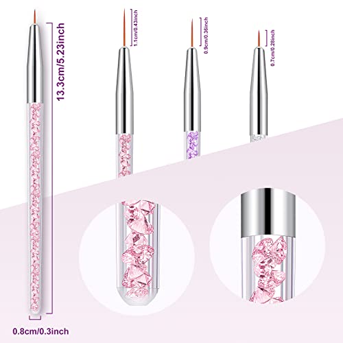 6 Brochas Delineador de Ojos de Punta Fina Brocha de Gel de Maquillaje de Ojos Herramienta Ojos Aplicador Brocha de Maquillaje de Gel de Ojos Pincel Delineador Ojos (Rosa, Morado, Blanco)