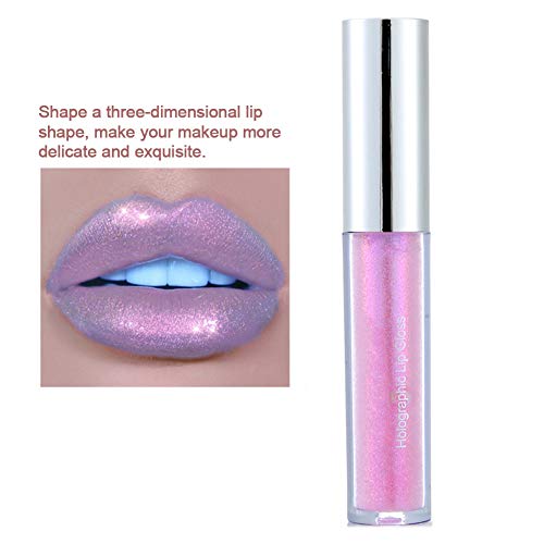 6 Colors Glitter Lip Gloss Long Lasting Mermaid Lip Gloss Glitter Liquid Lipstick for Party Makeup(3#)