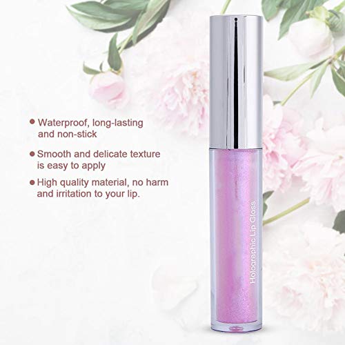 6 Colors Glitter Lip Gloss Long Lasting Mermaid Lip Gloss Glitter Liquid Lipstick for Party Makeup(3#)