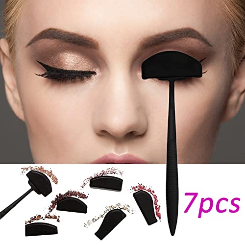 6 En 1 Sombra De Ojos Pliega Línea, Kit de Línea de Pliegue Perezosos, Silicona con Forma de Pliegue de Sombra de Ojos, Sombreado Aplicador Sello portátil,Cut Tools, Fijador