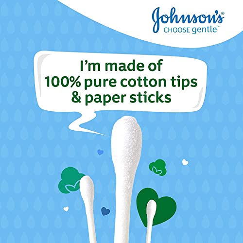 6 PCS JOHNSON`S COTTON BUDS 200 WHITE STICK BUDS NEW