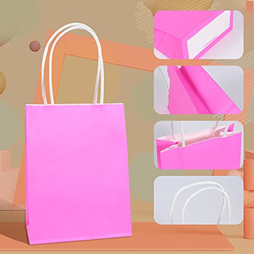 60 piezas Bolsas Regalo Mini,Bolsas Papel,Bolsas de Papel con Asas,Bolsas Papel Kraft,Bolsas Papel Regalo,5 colores(11.5 * 6 * 15cm)