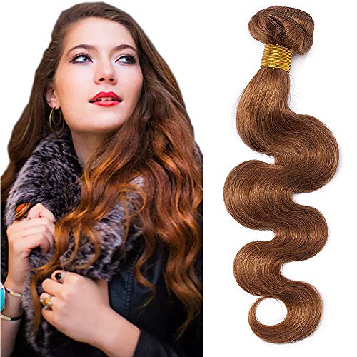 60cm Extensiones de Cortina Pelo Natutal #27 Rubio Miel Body Wave (1 Bundle,100g)