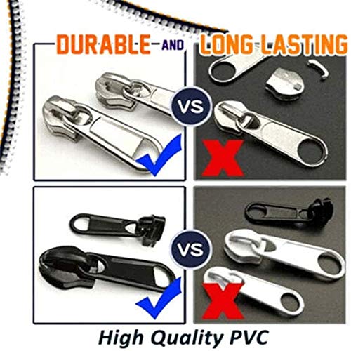 6/12/24 Pcs Fix Zip Puller, Zip Slider Repair Instant Kit, Fix Zipper Removable Rescue Replacement Pack, Instant Zipper Set