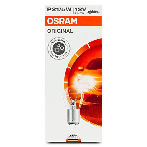 7528 - Lámpara Osram P21/5W BAY15D 12V 21/5W estuche 10 unidades