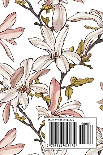 A-Z Password Book: 4x6 Small Password Notebook with A-Z Alphabet Index | Pretty Magnolia Flower Design | White