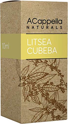 ACappella Naturals Litsea Cubeba Aceite Esencial para aromaterapia, difusores, masajes, relajación para Cuerpo y Alma, 3 x 10 ml (Pack de 3)