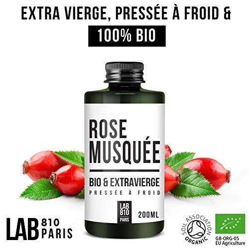 Aceite BIO de Rosa Mosqueta 100% Puro y Natural, Prensado en Frío & Extra Virgen. Reparador de Cabello, Anti-Edad. Hidrata el cabello y reafirma la Piel. (200ml)