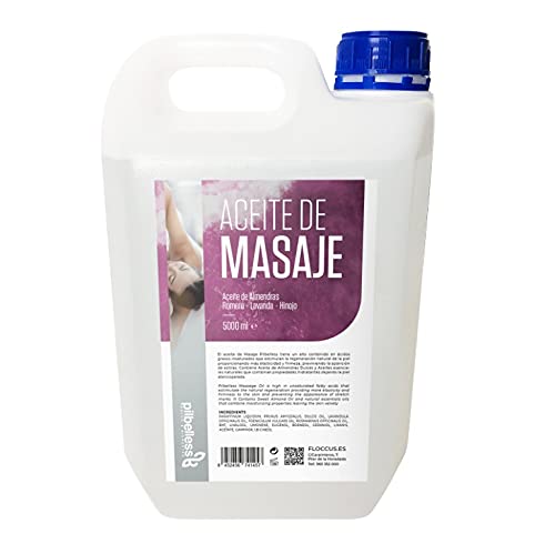 Aceite de Almendras Dulces, Romero, Lavanda e Hinojo | Aceite para Masajes profesionales | Aceite corporal | 5L