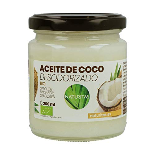 Aceite de Coco Desodorizado BIO 200 ml Naturitas | Sin Gluten | Sin olor | Ideal para todo tipo de uso