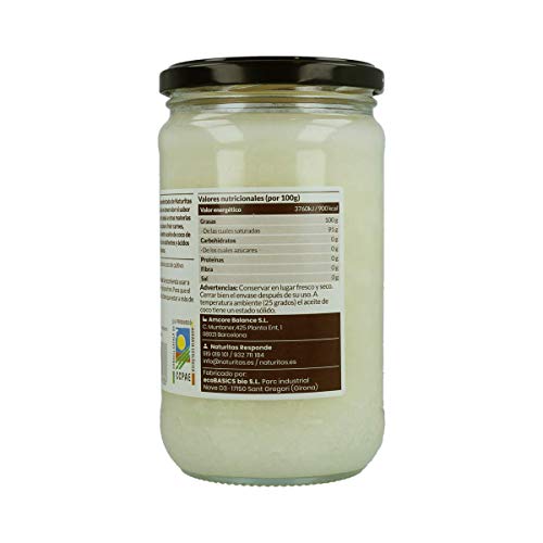 Aceite de Coco Desodorizado BIO 500 ml Naturitas | Sin Gluten | Sin olor | Ideal para todo tipo de uso