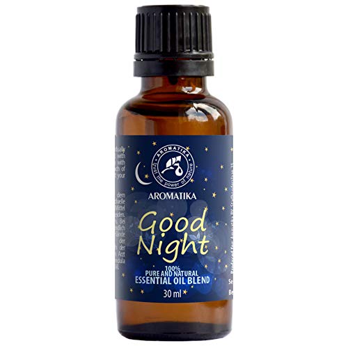 Aceite Esencial Buenas Noches 30ml - Mezcla Aceites de Lavanda & Salvia Mejor para Dulces Sueños - Aroma Difusor - Lámpara de Fragancia - Aromaterapia - Good Night Sleep Essential Oil