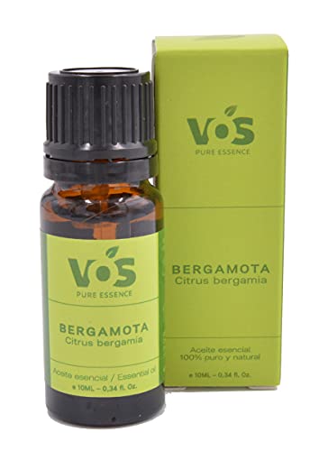 Aceite esencial de bergamota - 100% Puro y natural - Calma, crea ambiente de vitalidad, tonificar la piel - 10ml