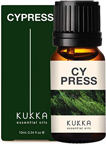 Aceite Esencial de Ciprés para Respiración - Ciprés Aceite para Dolores Musculares y Piel Madura - 100 Puro y Natural Aceites Esenciales para Difusor Aromaterapia - 10ml