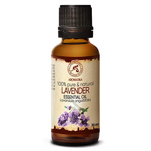 Aceite Esencial de Lavanda 30ml - Oleum Lavandulae - Bulgaria - 100% Puro y Natural - para Dormir Bien - Belleza - Bienestar - Aromaterapia - Relajación - Aroma de la Habitación - Lámpara de Aroma