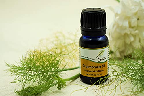Aceite esencial de manzanilla SVATV (Chamaemelum nobile) 10 ml, 100% puro, sin diluir, grado terapéutico.