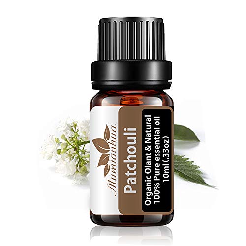 Aceite esencial pachulí bio para piel,aceite fragancia pachulí 100% puro Mumianhua 10ml Aceites esenciales pachulí grado terapéutico para difusor, hogar,aromaterapia,fabricación jabón,perfume