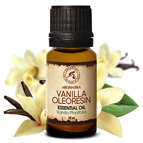 Aceite Esencial Vainilla Oleorresina 10ml - Planifolia de Vainilla - 100% Puro para Difusores de Aromaterapia - para Cuidado de la Piel y el Cabello - Buen Humor - Aroma de Vainilla