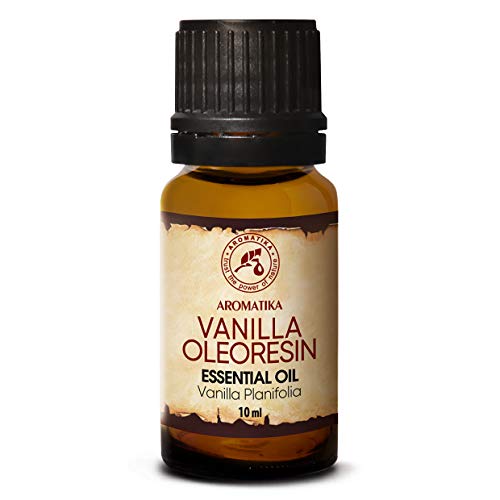 Aceite Esencial Vainilla Oleorresina 10ml - Planifolia de Vainilla - 100% Puro para Difusores de Aromaterapia - para Cuidado de la Piel y el Cabello - Buen Humor - Aroma de Vainilla