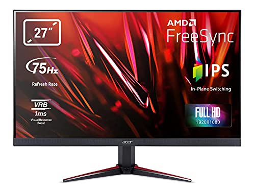 Acer Nitro LCD VG270BMIIFX - Monitor Gaming de 27" Full HD 75Hz (68.6 cm, 1920x1080, Pantalla IPS LED 16:9, ZeroFrame, AMD FreeSync, 1ms VRB, 2 HDMI 1.4, VGA, HDMI/DP) - Pantalla Gaming Color Negro