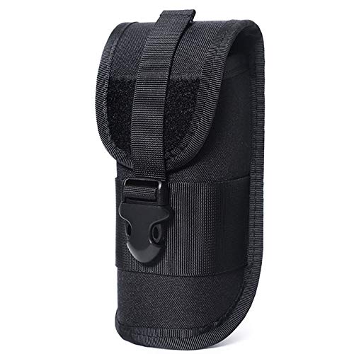 ACEXIER Estuche para Gafas MOLLE Estuche táctico Duradero para Exteriores Estuche para Gafas de Sol Estuche para Linterna Estilo Militar con Hebilla(Negro)