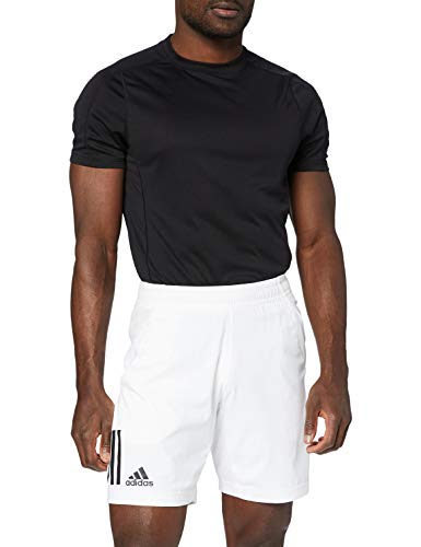 adidas Club Pantalones Cortos, Hombre, Blanco/Negro, M