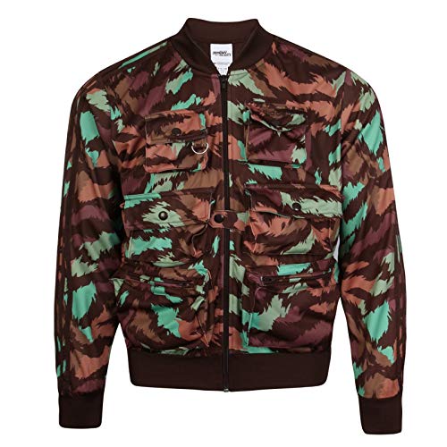 adidas Originals Jeremy Scott - Chaqueta de pescador para hombre Verde camouflage S