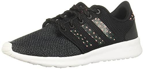 adidas Qt Racer, Zapatillas para Correr Mujer, Core Black/Core Black/Signal Coral, 38 2/3 EU