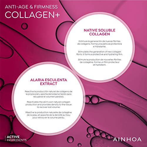 AINHOA Cosmetics – COLLAGEN+ Crema Firmeza y Volumen 50 ml – Tratamiento Facial Antiedad, Reafirmante e Hidratante con Colágeno marino para Mujer - Día y Noche- Calidad Profesional