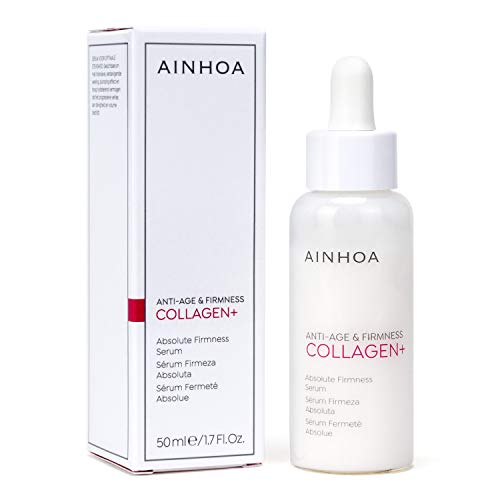 AINHOA Cosmetics - COLLAGEN+ Sérum Firmeza Absoluta 50 ml – Tratamiento Facial Antiedad, Reafirmante e Hidratante con Colágeno marino para Mujer - Día/Noche- Calidad Profesional.