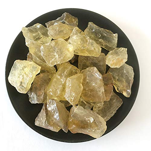 AITELEI Piedra Mineral de Cuarzo Citrino Natural de 1 Libra Piedras crudas en Bruto Originales de Roca curativa de muestras Colección curativa Piedra Mineral para Volteretas, Wicca Reiki