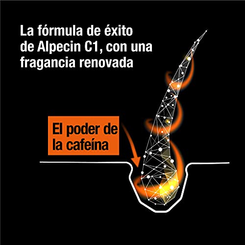 Alpecin Black Champú para Hombres con Nueva Fragancia 2x 250 ml | Champú para el Crecimiento del Cabello | Champú para un Cabello Natural y Fuerte | Cuidado del Cabello