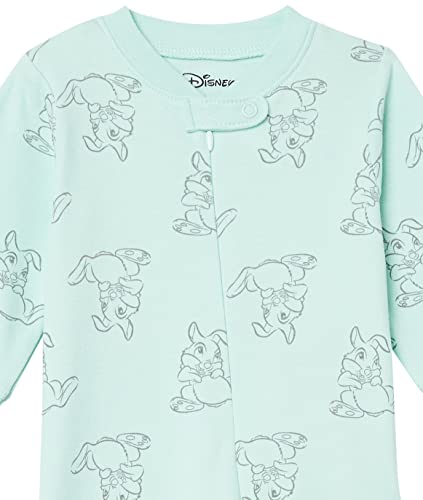 Amazon Essentials Baby Disney Star Wars Marvel Cotton Footed Sleep and Play Sleepers, Paquete de 2 Bambi Nature, 9 Meses, Pack de 2