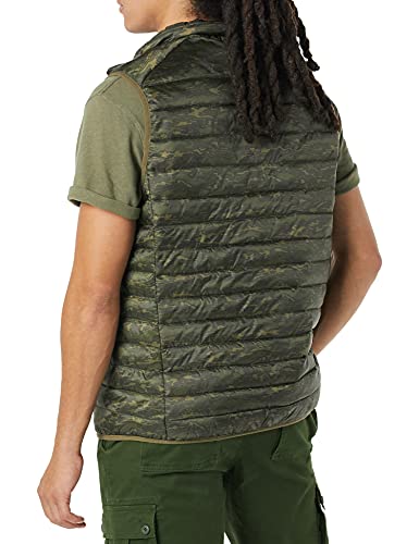 Amazon Essentials Lightweight Water-Resistant Packable Puffer Vest Chaleco de plumón, Verde, Tigre/Camuflaje, L