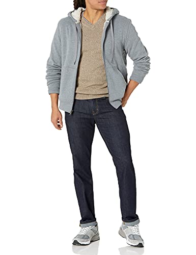 Amazon Essentials Sherpa Lined Full-Zip Hooded Fleece Sweatshirt Novelty-Hoodies, Gris Claro, US XXL (EU XXXL-4XL)