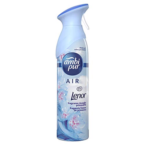 Ambi Pur Despertar Primaveral Ambientador en spray, con una fragancia el doble de duradera que elimina olores y deja un aroma fresco y ligero, 300 ml